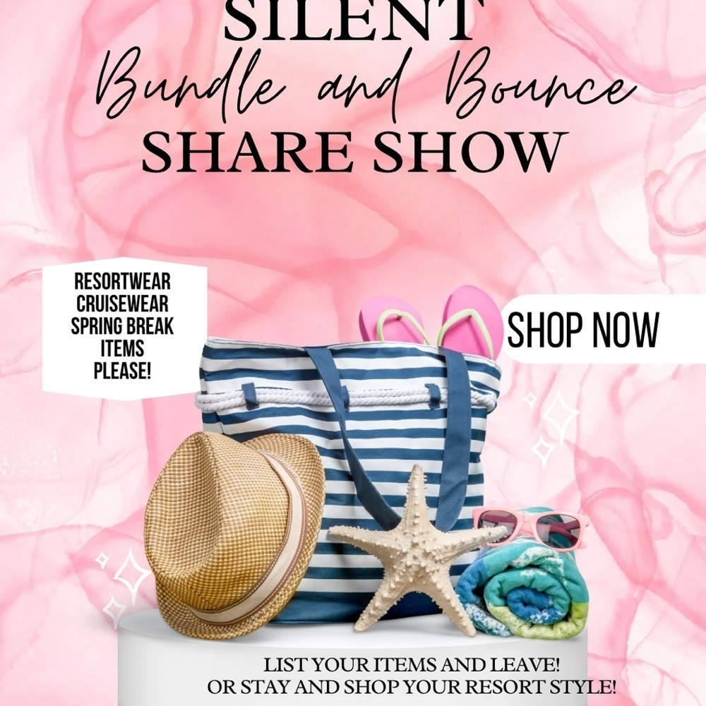 🌺🌴👙🦜🍍Popup SILENT Bundle and Bounce Resort Wear Show! SHARE your listings! 🌺🌴🦩🦜🍍